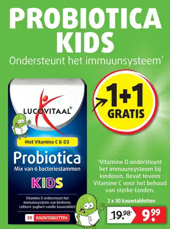 Lucovitaal PROBIOTICA KIDS Ondersteunt het immuunsysteem' aanbieding