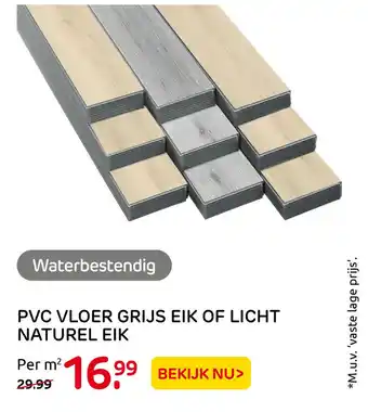 Praxis PVC VLOER GRIJS EIK OF LICHT NATUREL EIK aanbieding