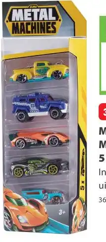 Top1Toys Zuru Metal Machines Diecast Auto's 5 Pack Assorti aanbieding