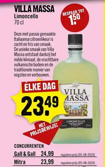 Dirck 3 Villa Massa Limoncello aanbieding