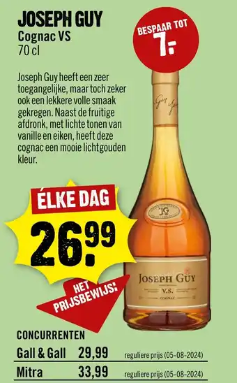 Dirck 3 Joseph Guy Cognac VS aanbieding