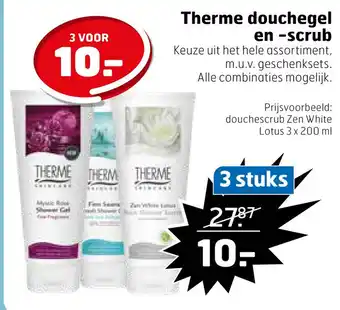 Trekpleister Therme douchegel en -scrub aanbieding