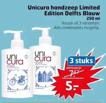 Trekpleister Unicura handzeep Limited Edition Delfts Blauw aanbieding