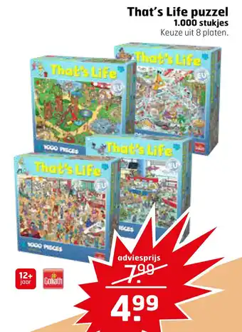 Trekpleister That's Life puzzel aanbieding