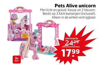 Trekpleister Pets Alive unicorn aanbieding