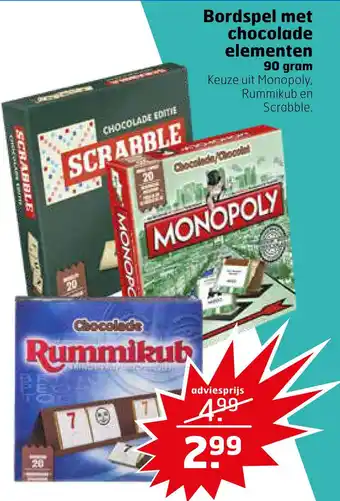 Trekpleister Bordspel met chocolade elementen aanbieding