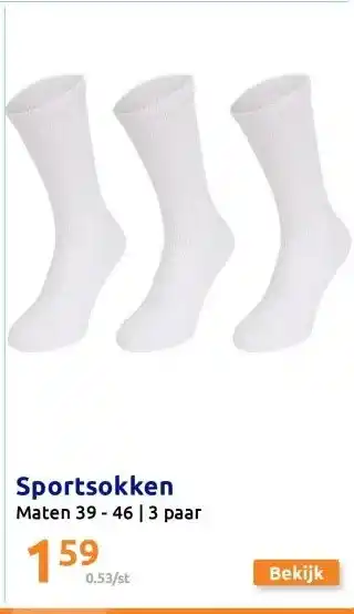 Action Sportsokken aanbieding