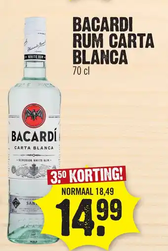 Super Dirck 3 BACARDI RUM CARTA BLANCA aanbieding