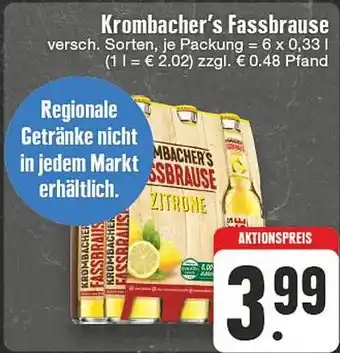 Edeka DE Krombacher's Fassbrause aanbieding