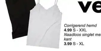 Wibra Corrigerend Hemd Of Naadloos Singlet Met Kant aanbieding