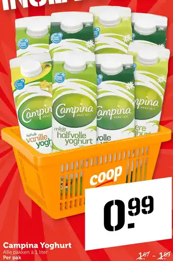 Coop Campina Yoghurt aanbieding