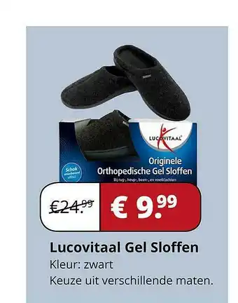 Voordeeldrogisterij Lucovitaal Gel Sloffen aanbieding