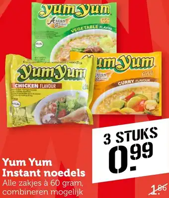 Coop Yum Yum Instant noedels aanbieding