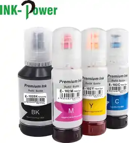 Bol.com Inkt Geschikt voor Epson EcoTank 102 / E102 | Multipack van 4x Inktpatronen aanbieding