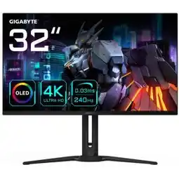 Bol.com Gigabyte AORUS FO32U2 - LED-Monitor - 31.5 OLED - 3840 x 2160 4K UHD - 240 Hz - 0.03 ms - 250 cd/m² - 1500000:1 - zwart aanbieding