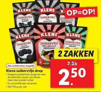 Lidl Klene Suikervrije Drop 105-110g aanbieding