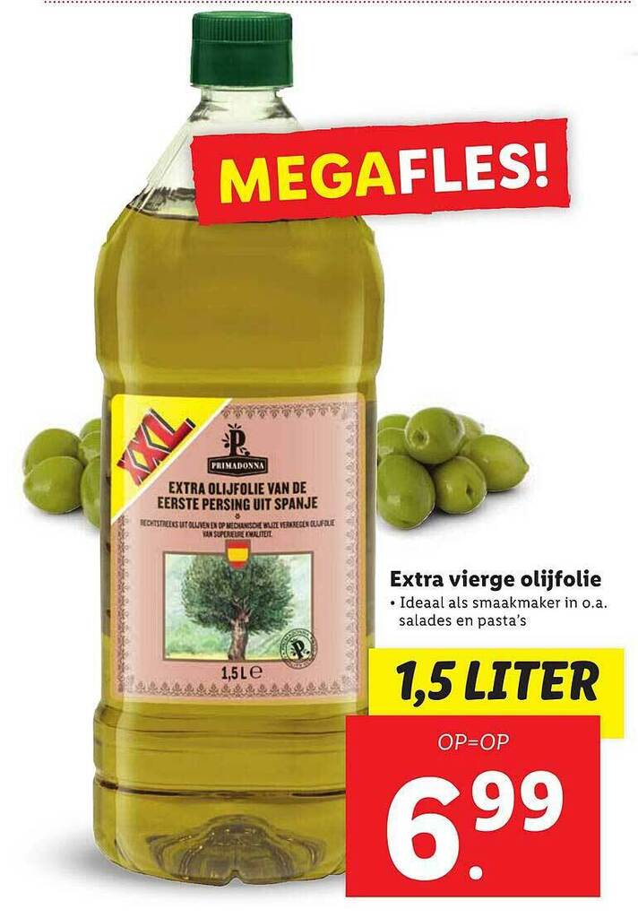 Extra Vierge Olijfolie 1.5 liter aanbieding bij Lidl