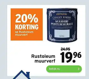 GAMMA Rustoleum Muurverf 20% Korting aanbieding