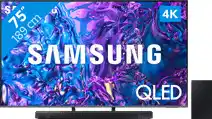 Coolblue Samsung QLED 4K 75Q74D (2024) + Soundbar aanbieding