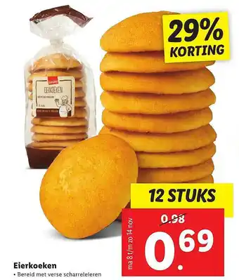 Lidl Eierkoeken 29% Korting aanbieding