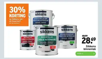 GAMMA Sikkens Binnenlak 30% Korting aanbieding