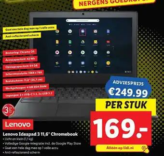 Lidl Lenovo Ideapad 3 11,6 aanbieding