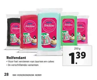 Lidl Belbake Rolfondant 250g aanbieding