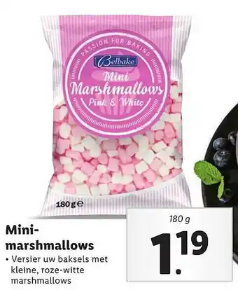 Lidl Belbake Mini Marshmallows 180g aanbieding