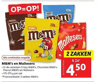 Lidl M&M's En Maltesers aanbieding