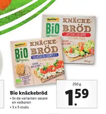 Lidl Tostino Bio Knäckebröd 250g aanbieding