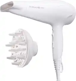 Amazon Remington Föhn (2200 Watt, Ionen Voor Een Pluisvrij Resultaat, Keramische Ring, Gelijkmatige Warmteverdeling, 3 Warmtestanden aanbieding