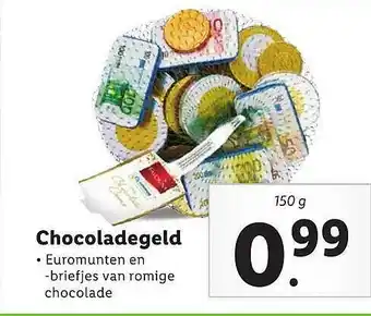 Lidl Favorina Chocoladegeld 150g aanbieding