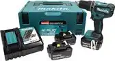 Bol.com Makita DHP485RF3J 18V Li-Ion (klop)boor-/schroefmachine - 3x 3.0Ah accu aanbieding