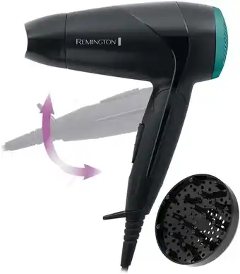 Amazon Remington Föhn On The Go (Reishaardroger, 2000 Watt, Inklapbaar, Geschikt Voor Op Reis, Compact Formaat) Hair Dryer D1500 aanbieding