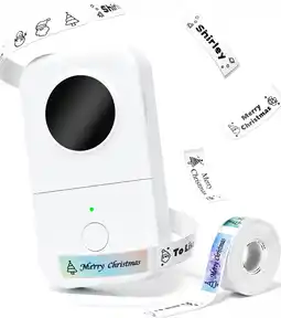 Amazon Phomemo D30 Etikettenprinter Bluetooth Label Maker Machine Zelfklevende Etiketteerapparaat Mini labelprinter voor Thuis, Keuk aanbieding