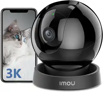 Amazon Imou 5MP bewakingscamera voor binnen, 355°/70°, 2K WLAN-camera indoor, mens/huisdierdetectie, automatische tracking, auto cru aanbieding