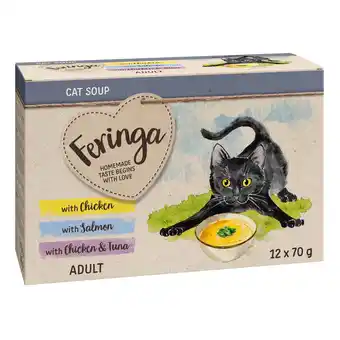 Zooplus Voordeelpakket Feringa Kattensoep 24 x 70 g - Mixpakket (Kip, Zalm, Kip en tonijn) aanbieding