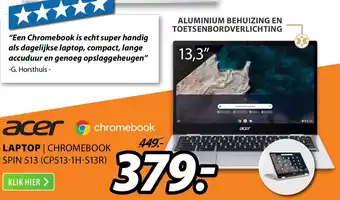 Expert ACER LAPTOP | CHROMEBOOK SPIN 513 (CP513-1H-S13R) aanbieding