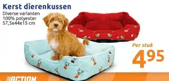 Action Kerst dierenkussen aanbieding