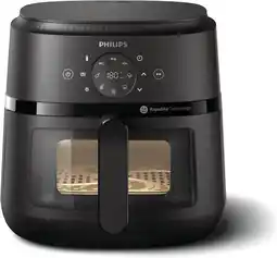 Amazon Philips Airfryer 2000 Serie 6.2L - 1700W Vermogen, Kookvenster, RapidAir-technologie, Digitaal touchscreen, 13 kookopties, To aanbieding