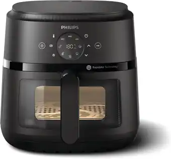 Amazon Philips Airfryer 2000 Serie 6.2L - 1700W Vermogen, Kookvenster, RapidAir-technologie, Digitaal touchscreen, 13 kookopties, To aanbieding