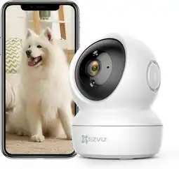 Amazon EZVIZ C6N Wifi-camera voor binnen, 1080p, bewakingscamera, pan/tilt/zoom, compatibel met Alexa, 360°-rotatie, nachtzicht, bew aanbieding