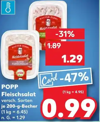 Kaufland DE POPP Fleischsalat aanbieding