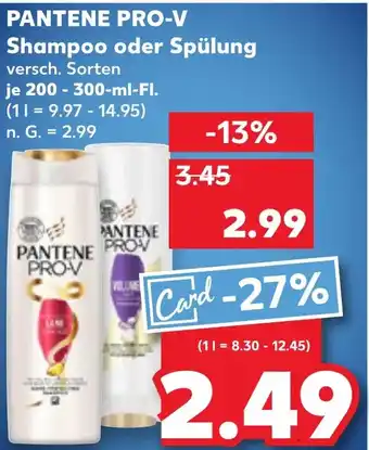 Kaufland DE PANTENE PRO-V Shampoo oder Spülung aanbieding
