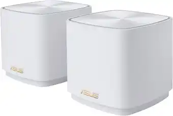 Amazon ASUS ZenWiFi AX Mini (XD5) Dual-Band Whole Home Mesh System (2 Pack), WiFi 6, 802.11ax, Dekking tot 445m2 / 5 of meer kamers, aanbieding