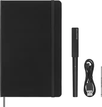 Amazon Moleskine Moleskine Smart Writing Set, Smart Notebook met Smart Pen, digitaal notitieboek met gelinieerde pagina's, groot, 13 aanbieding