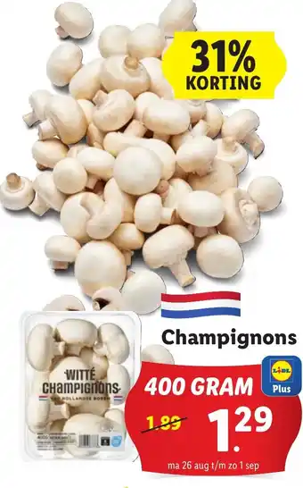 Lidl Champignons aanbieding