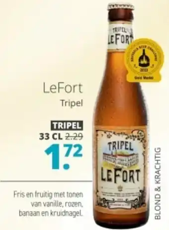 Mitra LeFort Tripel aanbieding