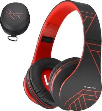 Bol.com PowerLocus P2 - Draadloze Over-Ear Koptelefoon Inklapbaar - Bluetooth Hoofdtelefoon - Met microfoon – Headphone - Micro SD mo aanbieding