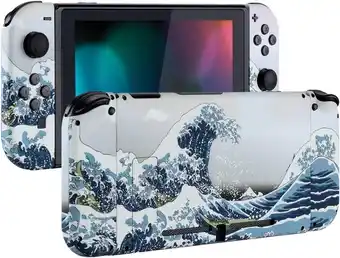 Amazon eXtremeRate Hoes Cover voor Nintendo Switch Console, Joycon Handheld Controller Case met Knoppen Toetsen, DIY Vervangende She aanbieding